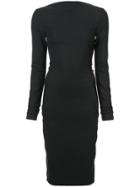 Rick Owens Fitted Midi Dress - Black