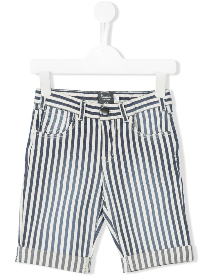 Tocotò Vintage - Stripped Bermuda Shorts - Kids - Cotton/spandex/elastane - 3 Yrs, Toddler Boy's, Blue