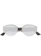 Dior Eyewear Oval Frame Sunglasses - Metallic