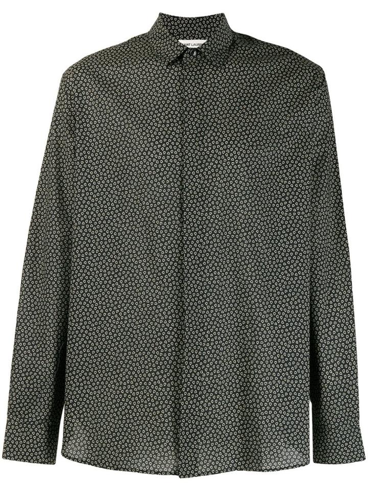 Saint Laurent Mini Heart Print Shirt - Black