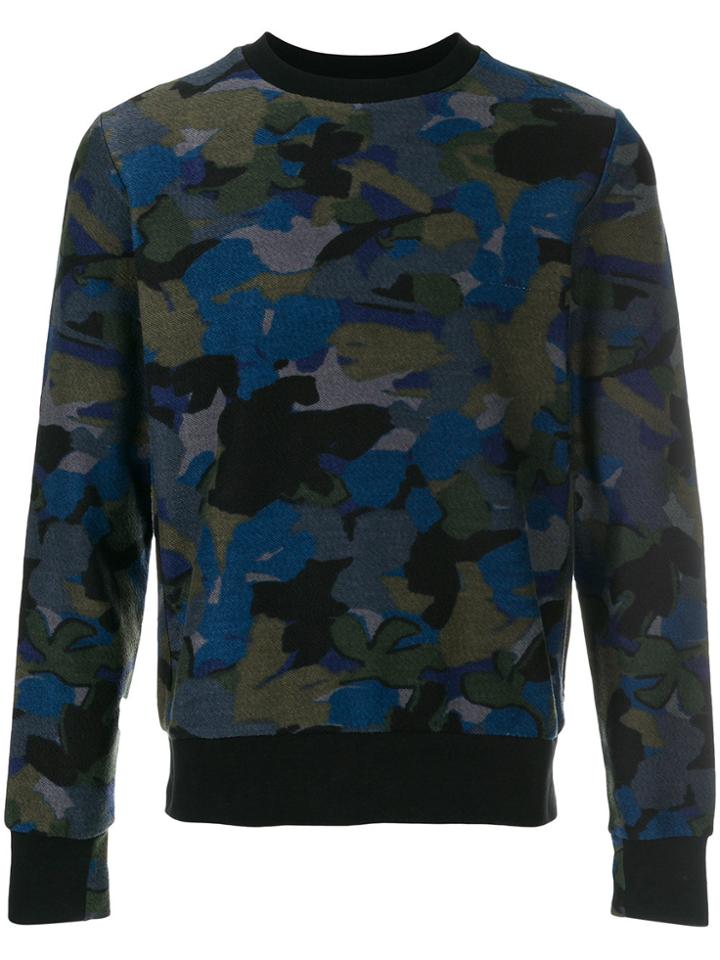 Ps By Paul Smith Camouflage Sweatshirt - Blue