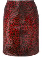 Alaïa Vintage Leopard Print Pencil Skirt