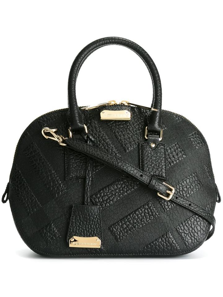 Burberry Embossed Check Bowling Bag