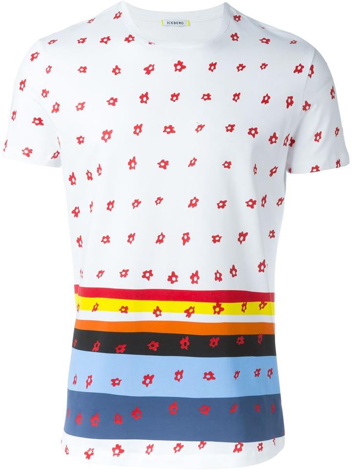 Iceberg Striped Printed T-shirt