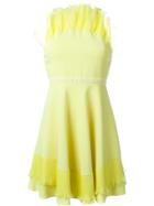 Giamba Ruffled Cady Mini Dress - Yellow