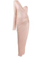 Alexandre Vauthier Rhinestone-embellished One-sleeve Dress - Pink