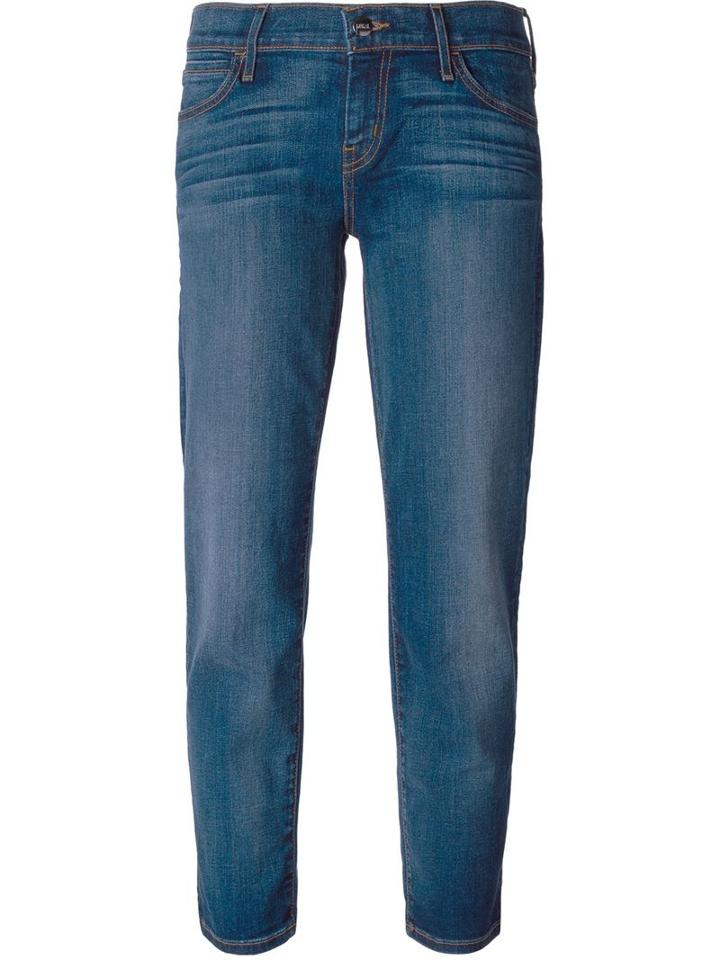 Koral Stone Washed Cropped Jeans, Women's, Size: 25, Blue, Cotton/spandex/elastane