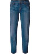 Koral Stone Washed Cropped Jeans, Women's, Size: 25, Blue, Cotton/spandex/elastane