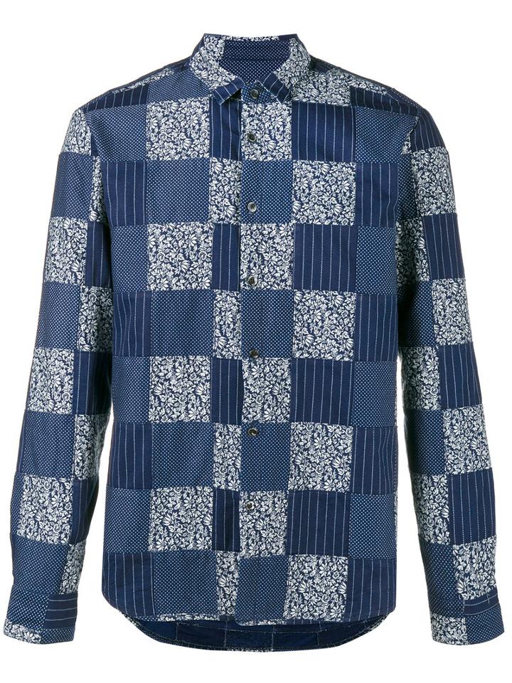 Sophnet. - Patchwork Shirt - Men - Cotton - S, Blue, Cotton