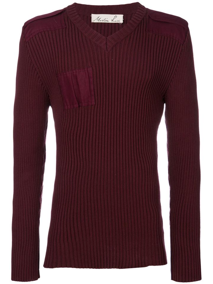 Martine Rose Military Jumper - Red