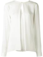 Michael Michael Kors Pleated Front Blouse - Nude & Neutrals