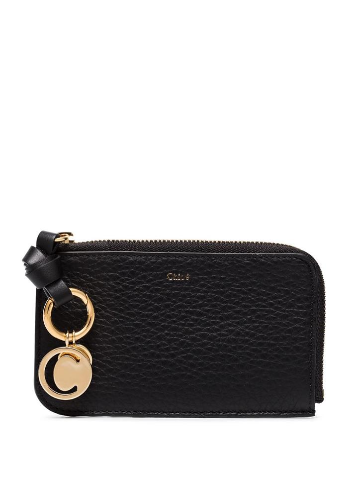 Chloé Black Alphabet Leather Wallet