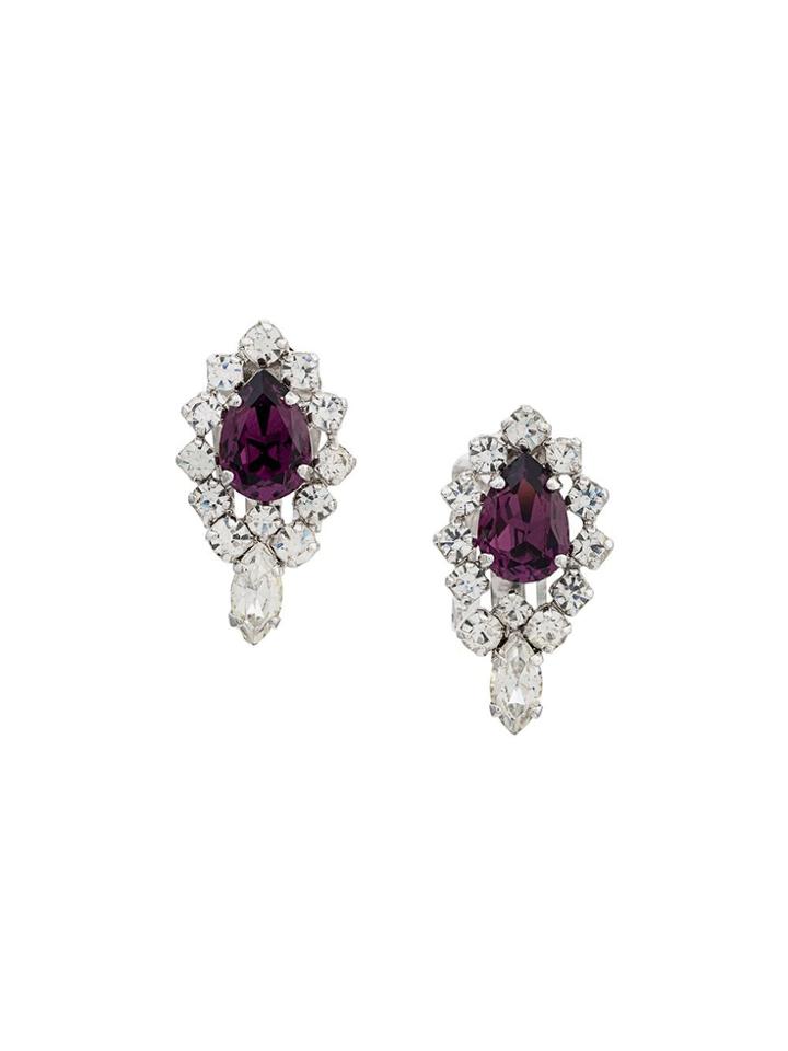 Christian Dior X Susan Caplan 1989 Archive Teardrop Clip-on Earrings -