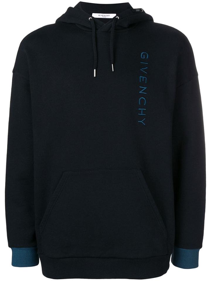 Givenchy Embroidered Logo Hoodie - Black