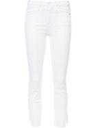 Frame Denim High-rise Cropped Jeans, Women's, Size: 24, White, Cotton/polyester/spandex/elastane