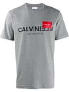 Calvin Klein Reverse Logo Print T-shirt - Grey