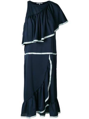 Maison Père Asymmetric Layered Dress - Blue