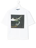 Aston Martin Kids - Abstract Print T-shirt - Kids - Cotton - 8 Yrs, White
