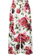 Dolce & Gabbana Peony Print Culottes - White