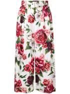 Dolce & Gabbana Peony Print Culottes - White