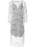 Lee Mathews Gypsy Silk Channel Dress - White