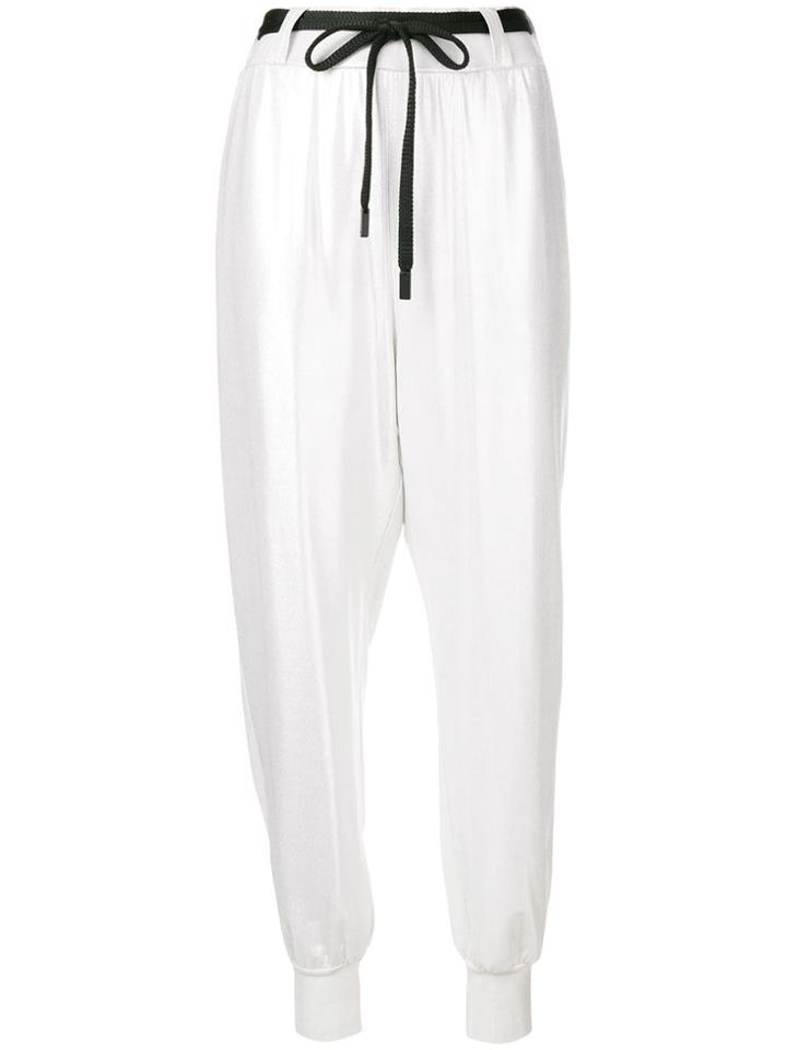No Ka' Oi Metallic Crop Crotch Joggers
