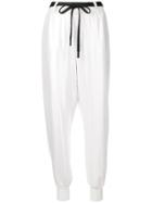 No Ka' Oi Metallic Crop Crotch Joggers