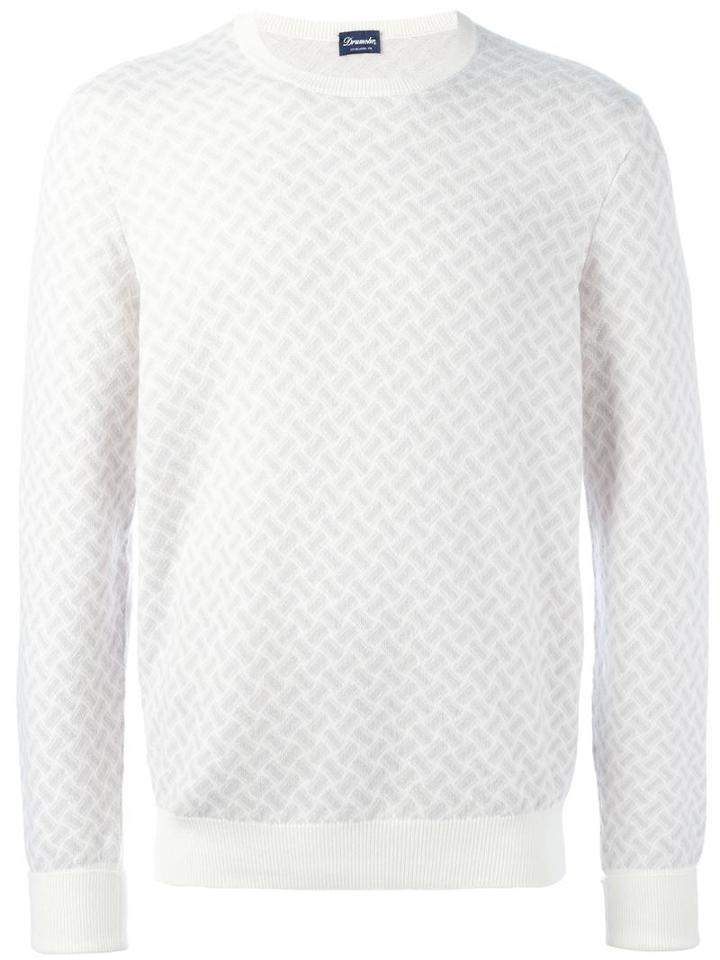 Drumohr Crew Neck Pullover, Men's, Size: 50, Nude/neutrals, Cashmere