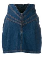 Attico High-waisted Denim Skirt - Blue