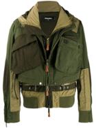 Dsquared2 Layered Hooded Jacket - Green