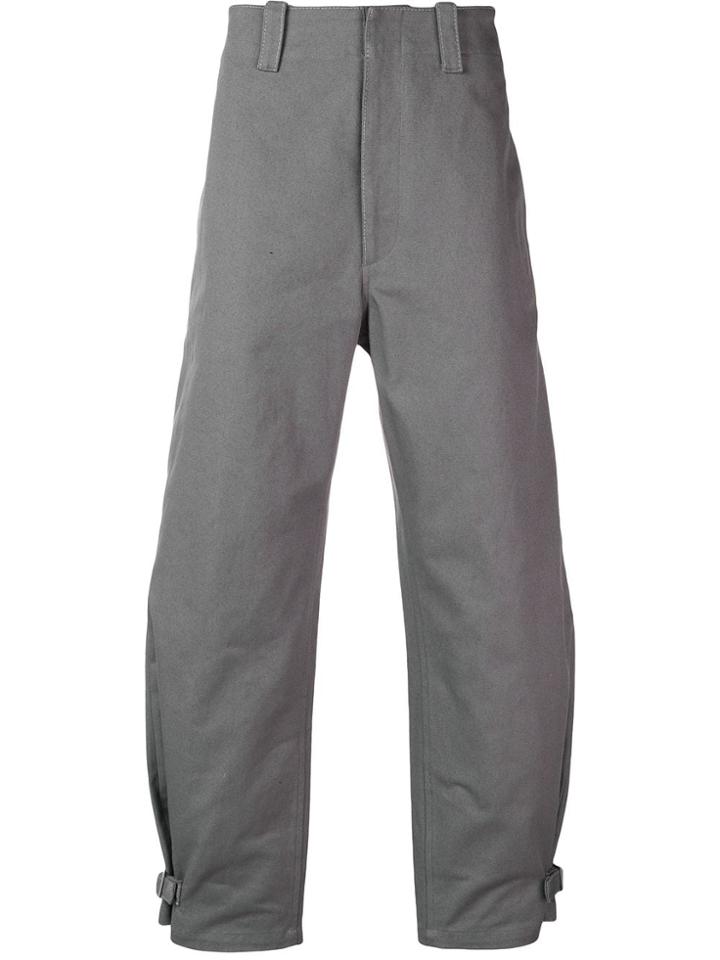 Marni Buckled Cuff Wide Trousers - Grey