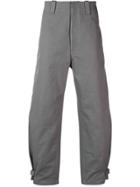 Marni Buckled Cuff Wide Trousers - Grey