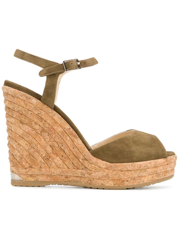 Jimmy Choo Perla 120 Sandals - Green
