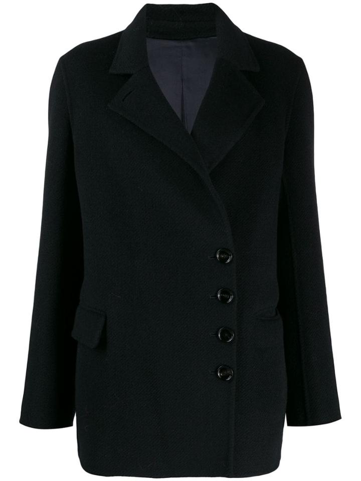 Joseph Diagonal Double-breasted Coat - Blue