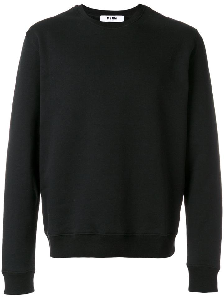 Msgm Crew Neck Sweatshirt - Black