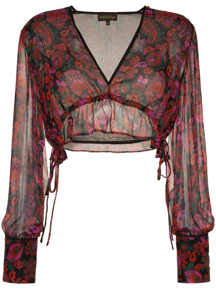 A Peace Treaty Apt Aleila Top Vn Crpd Fl Slv - Red