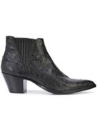 Saint Laurent Leather Ankle Booties - Black