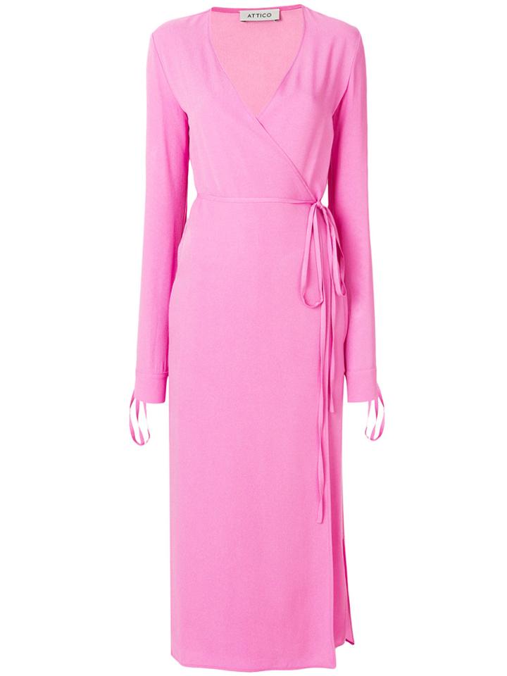 Attico Wrap Around Dress - Pink & Purple