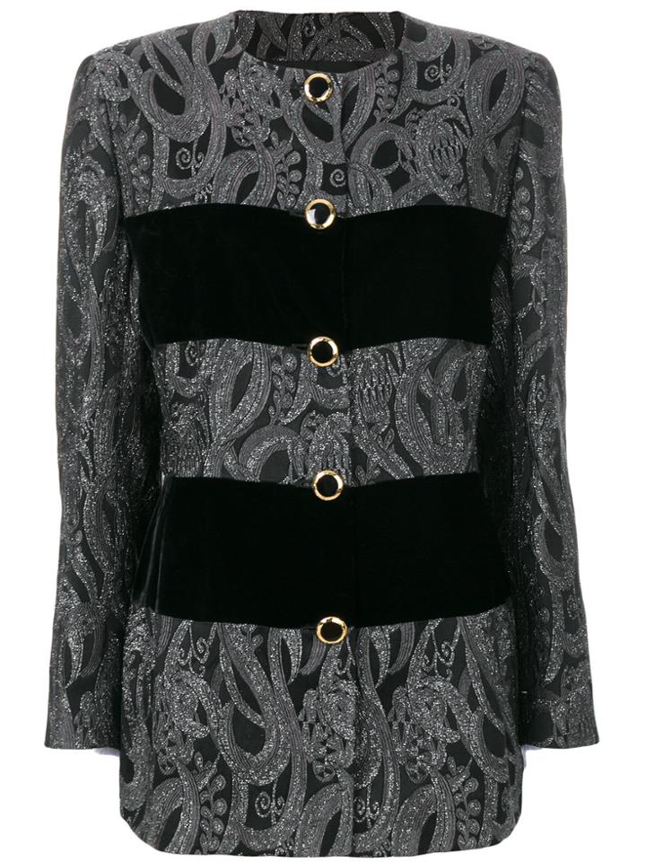Emanuel Ungaro Vintage Baroque Panelled Jacket - Black