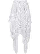 Preen Line Striped Handkerchief Skirt - White