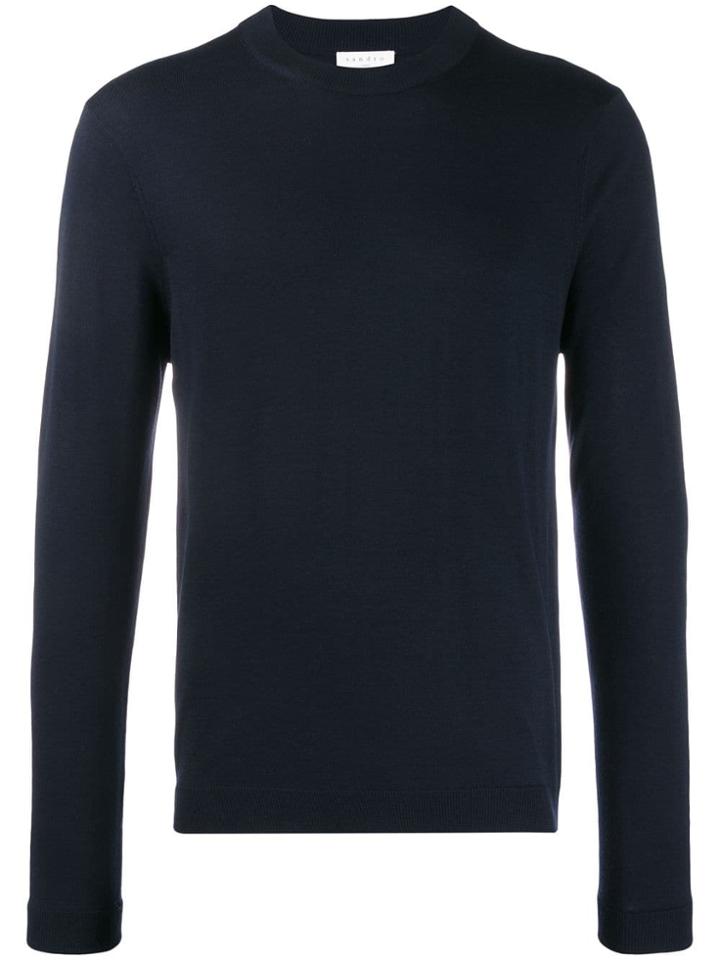 Sandro Paris Round Neck Jumper - Blue
