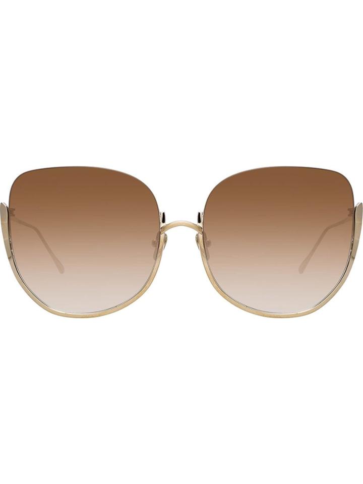 Linda Farrow Square Tinted Sunglasses - Brown