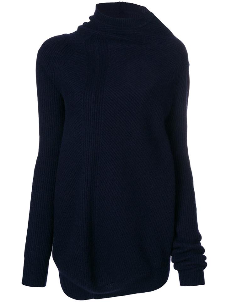 Jil Sander Twisted Knit Jumper - Blue