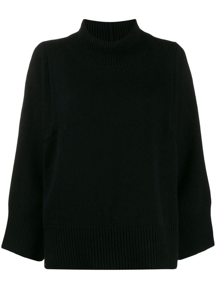 Fabiana Filippi Ribbed Neck Jumper - Black