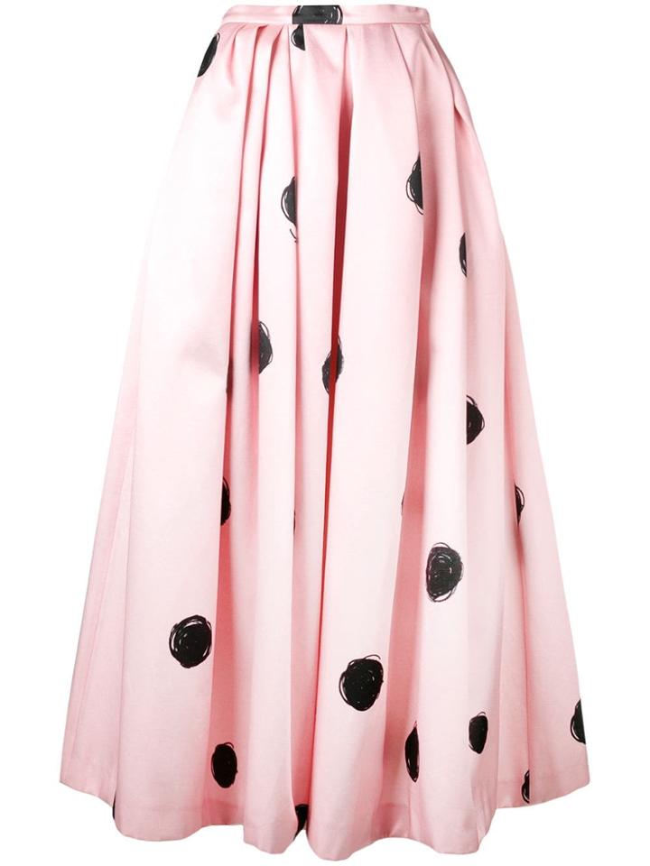 Christopher Kane Dot Print Satin Skirt - Pink