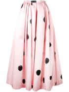 Christopher Kane Dot Print Satin Skirt - Pink