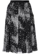 Giambattista Valli Geometric Print Pleated Skirt - Black