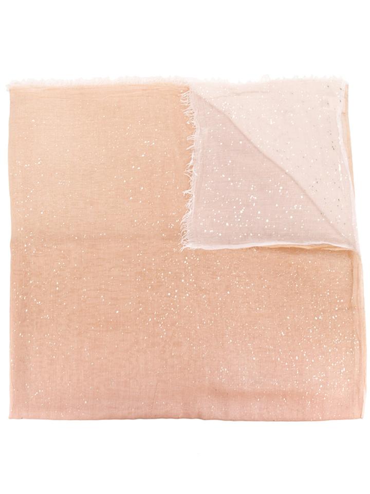 Faliero Sarti Glittered Gradient Scarf - Nude & Neutrals