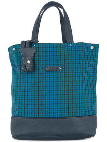 Familiar Checked Tote Bag - Blue