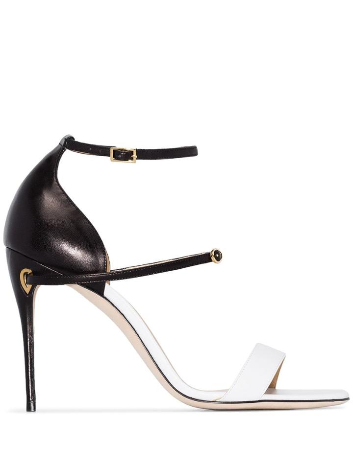 Jennifer Chamandi Rolando 105mm Sandals - Black White